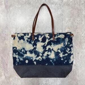 Vintage Indigo Tie Dye Denim Tote Bag